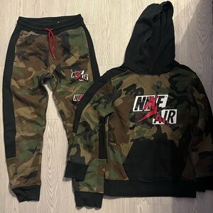 Nike Air Jordan Camo Hoodie and Joggers Set